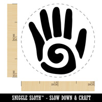 Southwestern Style Tribal Hand with Swirl Self-Inking Rubber Stamp Ink Stamper for Stamping Crafting Planners