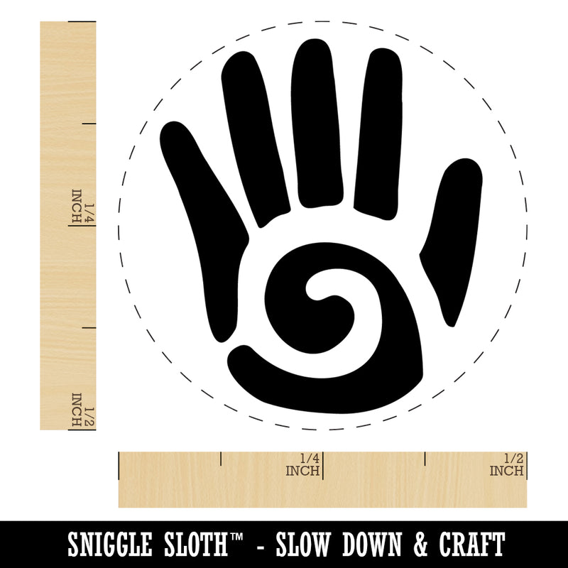 Southwestern Style Tribal Hand with Swirl Self-Inking Rubber Stamp Ink Stamper for Stamping Crafting Planners