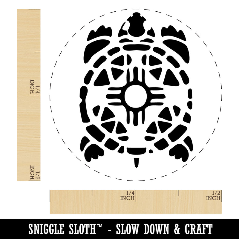 Southwestern Style Tribal Turtle Tortoise Terrapin Self-Inking Rubber Stamp Ink Stamper for Stamping Crafting Planners