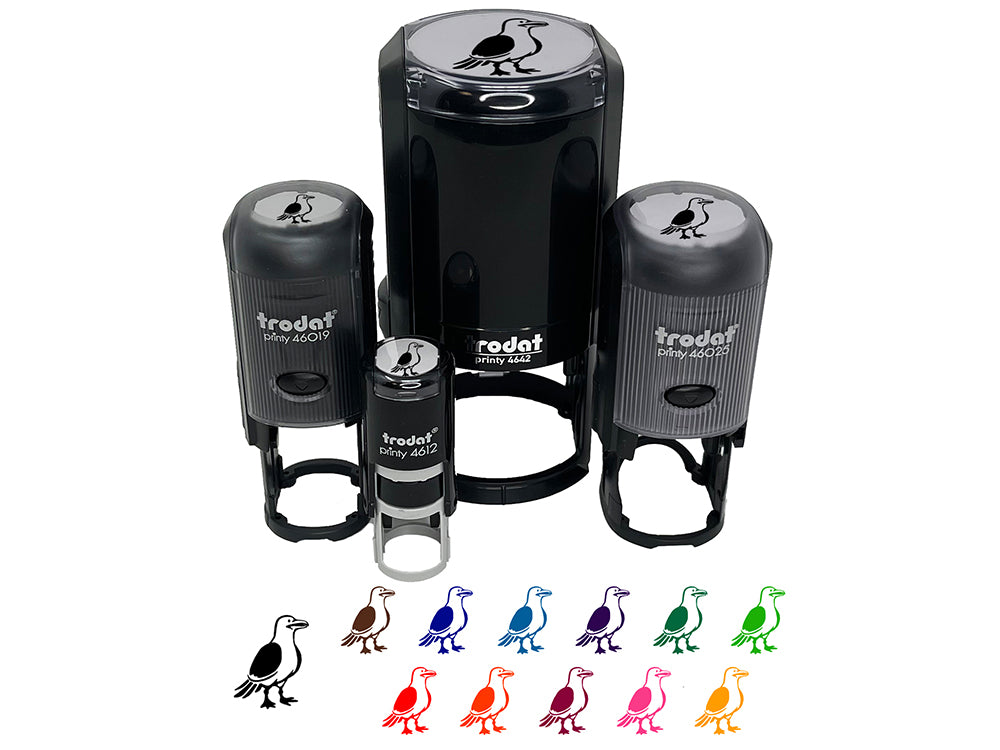 Standing Seagull Bird Self-Inking Rubber Stamp Ink Stamper for Stamping Crafting Planners