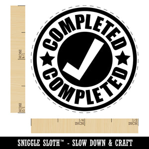 Completed Check Mark Teacher School Self-Inking Rubber Stamp Ink Stamper for Stamping Crafting Planners