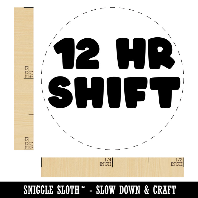 12 Hour Work Shift Self-Inking Rubber Stamp Ink Stamper for Stamping Crafting Planners