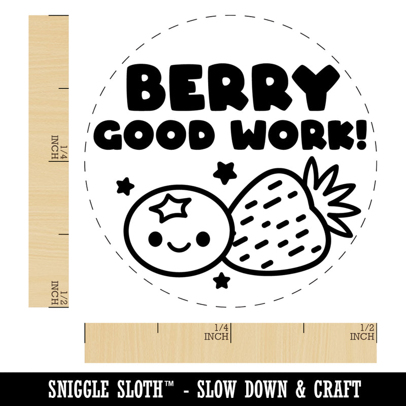 Berry Good Work Teacher Student Self-Inking Rubber Stamp Ink Stamper for Stamping Crafting Planners
