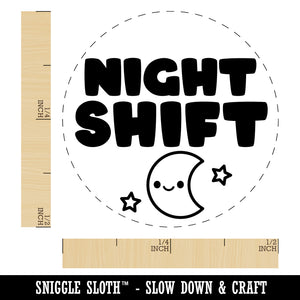 Night Shift Work Schedule Self-Inking Rubber Stamp Ink Stamper for Stamping Crafting Planners