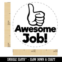 Awesome Job Thumbs Up Compliment Teacher Student Self-Inking Rubber Stamp Ink Stamper for Stamping Crafting Planners