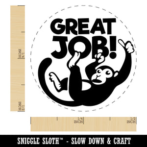 Great Job Monkey Teacher Student Self-Inking Rubber Stamp Ink Stamper for Stamping Crafting Planners