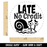 Late No Credit Sad Snail Teacher Student Self-Inking Rubber Stamp Ink Stamper for Stamping Crafting Planners