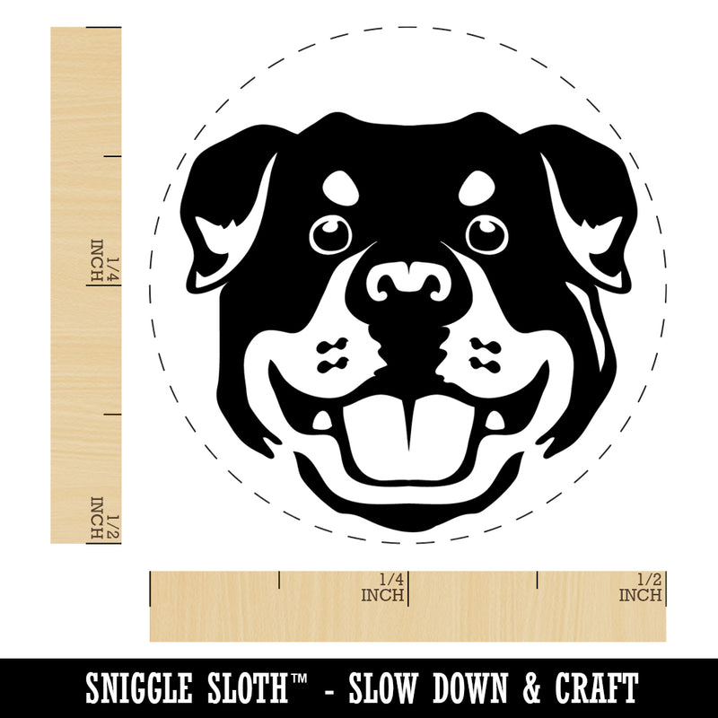 Rottweiler Head Dog Pet Self-Inking Rubber Stamp Ink Stamper for Stamping Crafting Planners