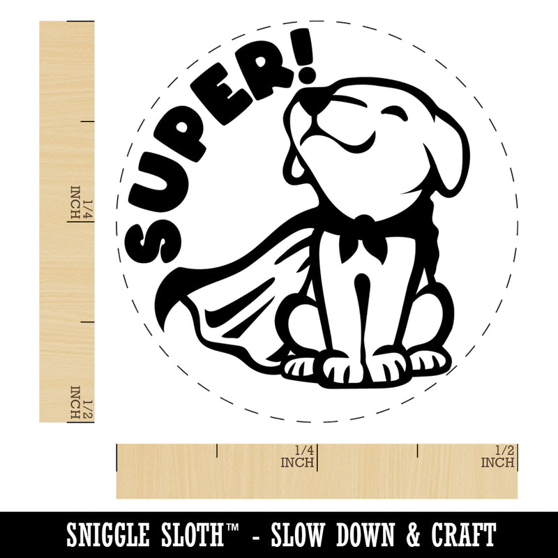 Super Dog with Cape Teacher Student Self-Inking Rubber Stamp Ink Stamper for Stamping Crafting Planners