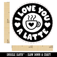 I Love You A Latte Coffee Self-Inking Rubber Stamp Ink Stamper for Stamping Crafting Planners