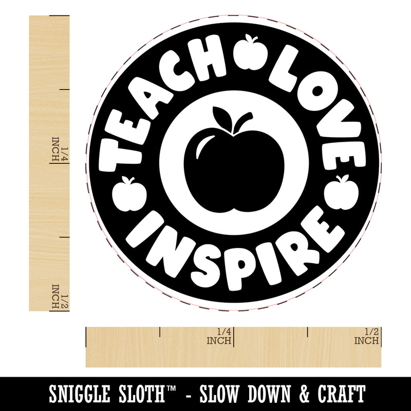 Teach Love Inspire Self-Inking Rubber Stamp Ink Stamper for Stamping Crafting Planners