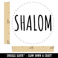 Shalom Peace Hebrew Jewish Self-Inking Rubber Stamp Ink Stamper for Stamping Crafting Planners