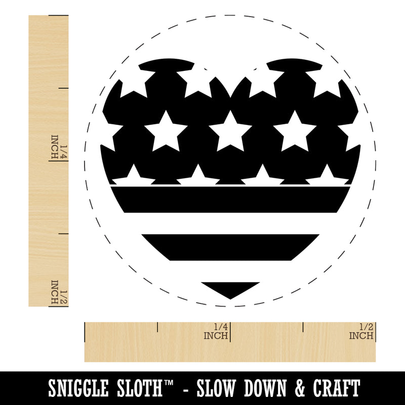 Patriotic Flag Heart July 4th Independence Day Self-Inking Rubber Stamp Ink Stamper for Stamping Crafting Planners