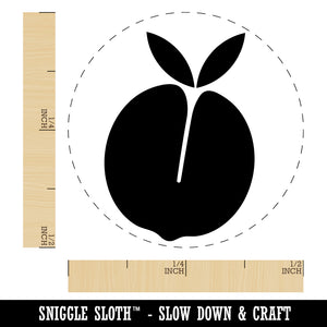 Peach Silhouette Fruit Self-Inking Rubber Stamp Ink Stamper for Stamping Crafting Planners