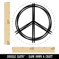 Sketchy Peace Sign Doodle Self-Inking Rubber Stamp Ink Stamper for Stamping Crafting Planners
