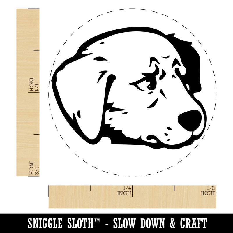 Concerned Golden Retriever Dog Furled Brow Self-Inking Rubber Stamp Ink Stamper for Stamping Crafting Planners