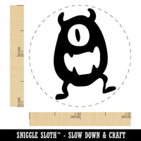 One Eyed Monster Creature Self-Inking Rubber Stamp Ink Stamper for Stamping Crafting Planners