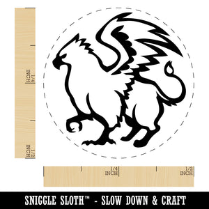 Proud Griffin Fantasy Silhouette Self-Inking Rubber Stamp Ink Stamper for Stamping Crafting Planners