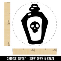 Skull Potion Poison Bottle Self-Inking Rubber Stamp Ink Stamper for Stamping Crafting Planners