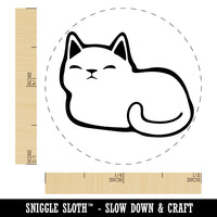 Sleepy Cat Loaf Self-Inking Rubber Stamp Ink Stamper for Stamping Crafting Planners