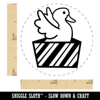 Duck in Gift Box Christmas Self-Inking Rubber Stamp Ink Stamper for Stamping Crafting Planners