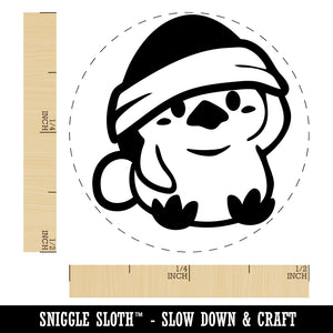 Baby Chick Chicken Christmas Santa Hat Self-Inking Rubber Stamp Ink Stamper for Stamping Crafting Planners