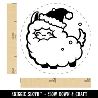 Christmas Llama Self-Inking Rubber Stamp Ink Stamper for Stamping Crafting Planners