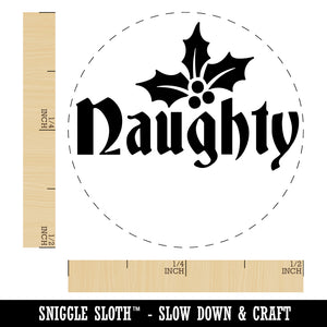 Naughty with Holly Christmas Krampus Self-Inking Rubber Stamp Ink Stamper for Stamping Crafting Planners