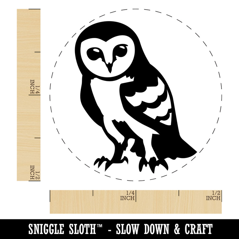 Inquisitive Barn Owl Self-Inking Rubber Stamp Ink Stamper for Stamping Crafting Planners