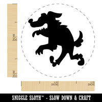 Scruffy Werewolf Dog Wolf Man Monster Halloween Self-Inking Rubber Stamp Ink Stamper for Stamping Crafting Planners