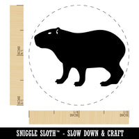 Capybara Standing Silhouette Self-Inking Rubber Stamp Ink Stamper for Stamping Crafting Planners