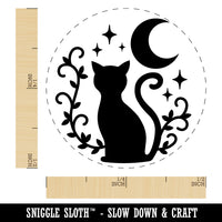 Cat Moon Stars Self-Inking Rubber Stamp Ink Stamper for Stamping Crafting Planners