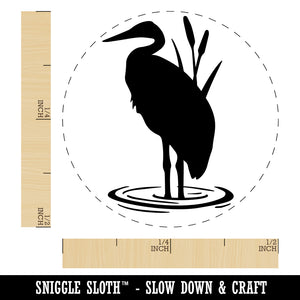 Heron Bird Silhouette Self-Inking Rubber Stamp Ink Stamper for Stamping Crafting Planners