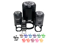 Open Me Self-Inking Rubber Stamp Ink Stamper for Stamping Crafting Planners