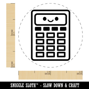 Kawaii Calculator Math Teacher School Self-Inking Rubber Stamp Ink Stamper for Stamping Crafting Planners