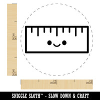 Kawaii Ruler Teacher School Self-Inking Rubber Stamp Ink Stamper for Stamping Crafting Planners