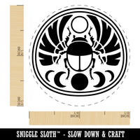 Sacred Celestial Moon Scarab Self-Inking Rubber Stamp Ink Stamper for Stamping Crafting Planners