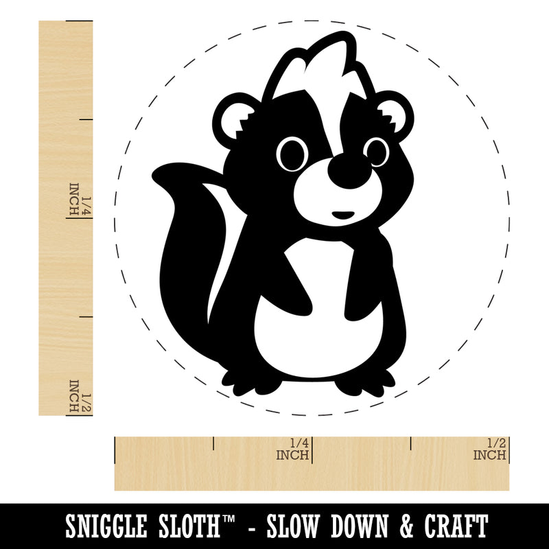 Adorable Cartoon Skunk Self-Inking Rubber Stamp Ink Stamper for Stamping Crafting Planners