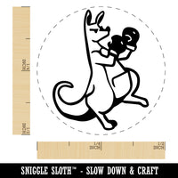 Aggressive Kangaroo Boxing Gloves Self-Inking Rubber Stamp Ink Stamper for Stamping Crafting Planners