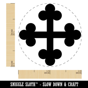 Cross Bottony Trefoil Buds Self-Inking Rubber Stamp Ink Stamper for Stamping Crafting Planners