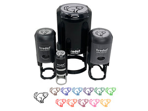 Dog Squat Poop Golden Retriever Self-Inking Rubber Stamp Ink Stamper for Stamping Crafting Planners