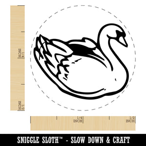 Elegant Swan Bird Self-Inking Rubber Stamp Ink Stamper for Stamping Crafting Planners