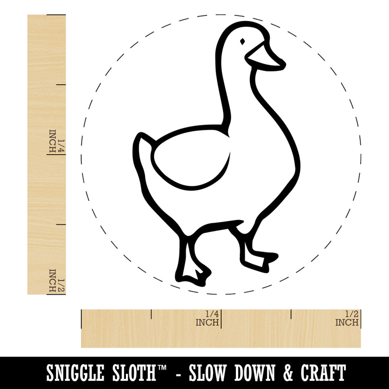 Goose Standing Ominously Self-Inking Rubber Stamp Ink Stamper for Stamping Crafting Planners