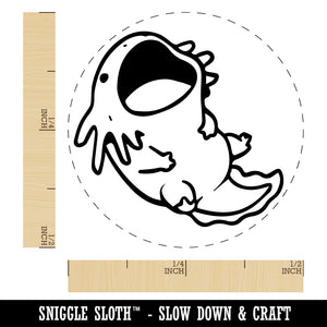 Hungry Axolotl Big Mouth Self-Inking Rubber Stamp Ink Stamper for Stamping Crafting Planners
