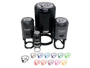 Labrador Dog Artsy Contour Line Self-Inking Rubber Stamp Ink Stamper for Stamping Crafting Planners