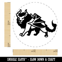 Manticore Greek Mythological Creature Beast Self-Inking Rubber Stamp Ink Stamper for Stamping Crafting Planners