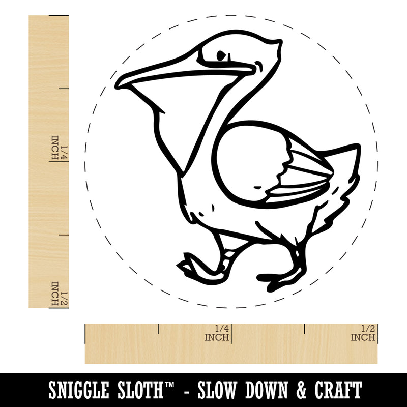 Pelican Bird Walking Self-Inking Rubber Stamp Ink Stamper for Stamping Crafting Planners