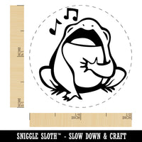 Singing Frog Toad Music Self-Inking Rubber Stamp Ink Stamper for Stamping Crafting Planners