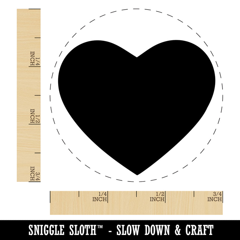 Heart Solid Self-Inking Rubber Stamp for Stamping Crafting Planners