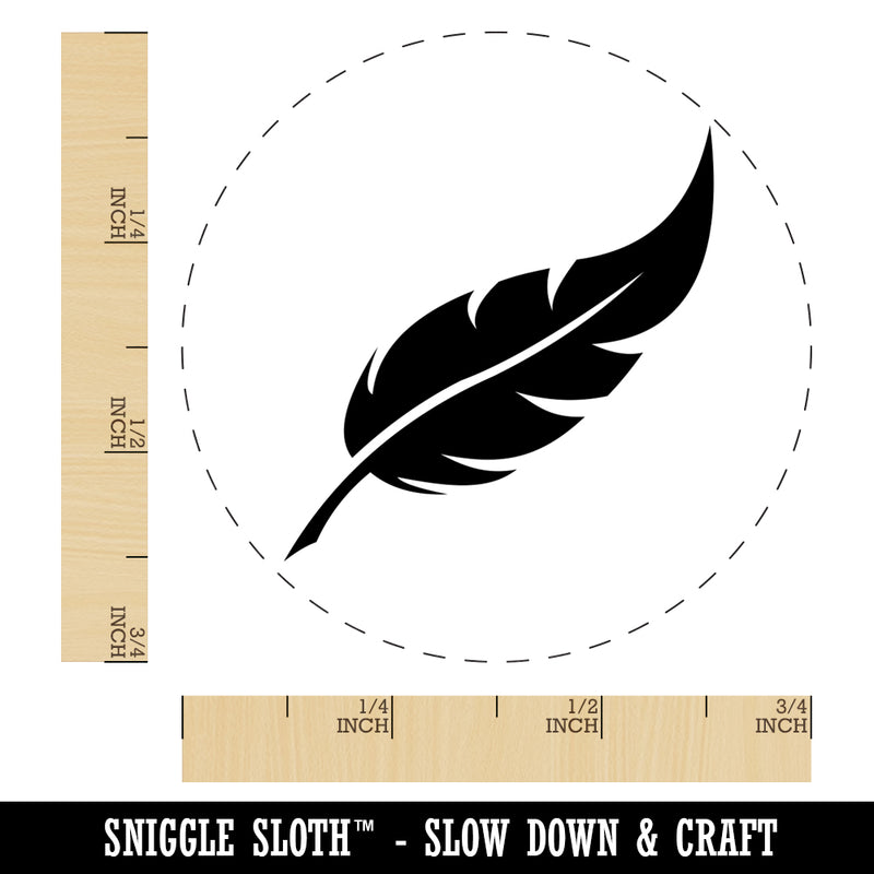 Bird Feather Self-Inking Rubber Stamp for Stamping Crafting Planners